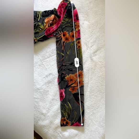 WeWoreWhat Velvet Flocked Cut Out Mini Dress Black Multi Size M - Picture 8 of 15